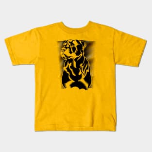 Stencil Rottweiler Kids T-Shirt